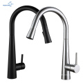 Luxury Home Single Lever 304 / 316 Stainless Steel Kitchen Sink Water Mixer Tap Pull Down Kitchen Faucet